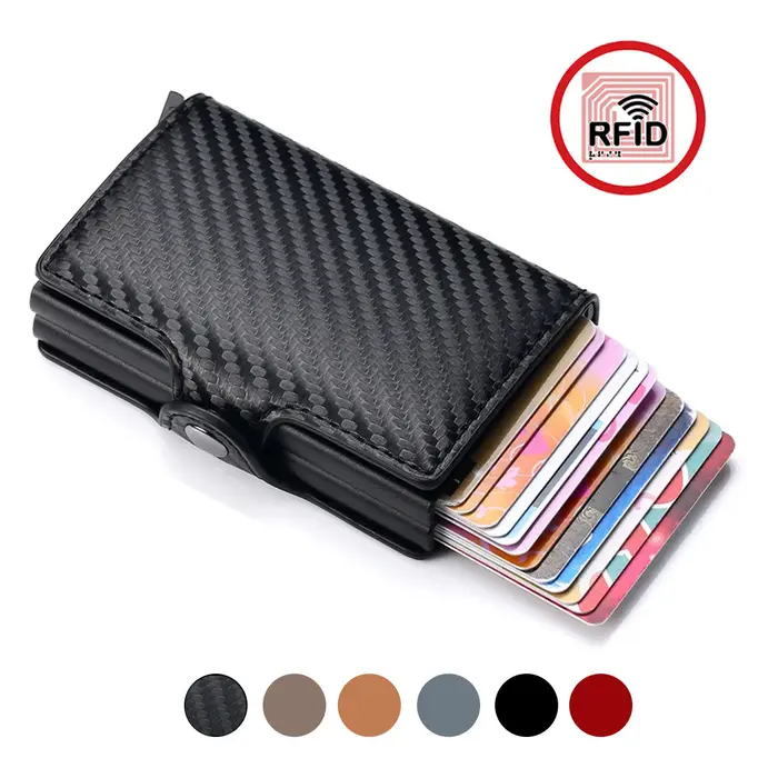 Rfid-Porte-cartes en fibre de carbone pour hommes