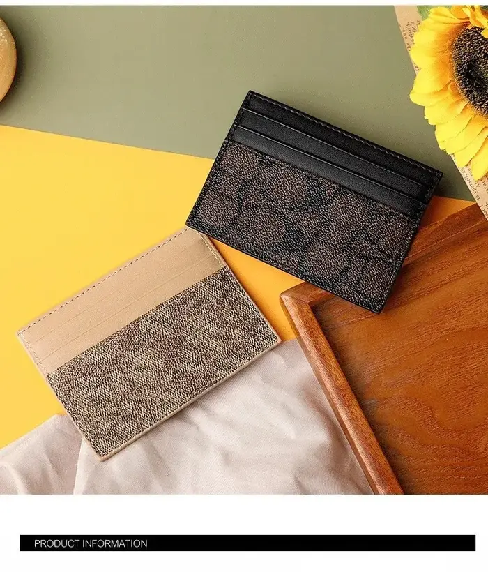 Porte-cartes en cuir PU de luxe
