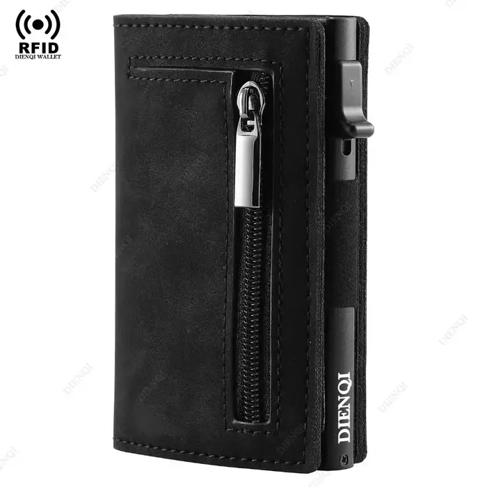 Fibre de carbone Rfid porte-carte de crédit hommes portefeuille sac d'argent marque de luxe minimaliste mince mince portefeuille noir pochette sac à main mâle