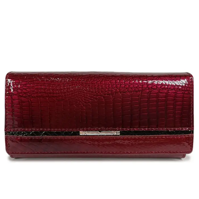 Portefeuille de créateur pour femme en cuir véritable