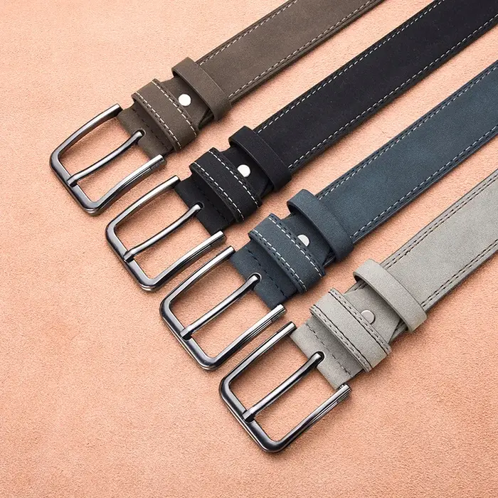 Ceinture en cuir pleine fleur épaissie pour homme