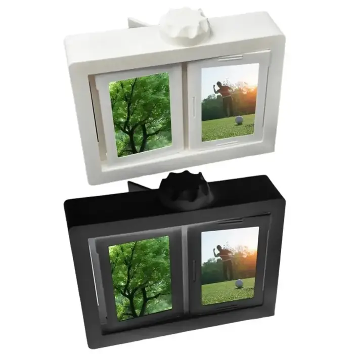 Porte-cartes photo rotatif 3D transparent