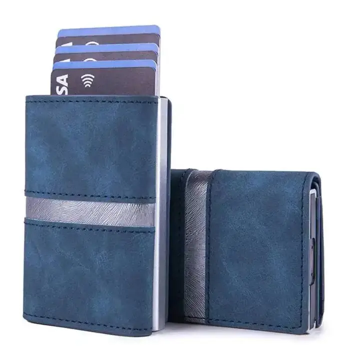 Portefeuille pour hommes porte-carte Portable boîte en aluminium